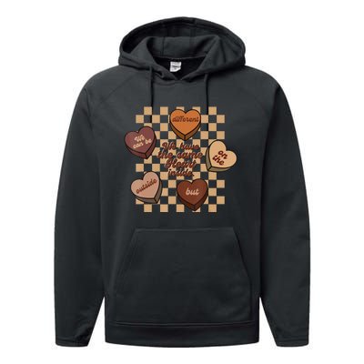 Black History Month The Same Heart Inside Melanin Afro Performance Fleece Hoodie