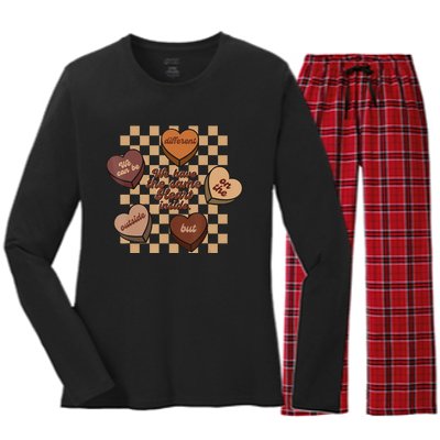 Black History Month The Same Heart Inside Melanin Afro Women's Long Sleeve Flannel Pajama Set 