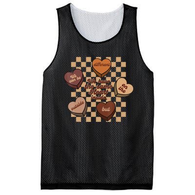 Black History Month The Same Heart Inside Melanin Afro Mesh Reversible Basketball Jersey Tank