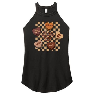 Black History Month The Same Heart Inside Melanin Afro Women's Perfect Tri Rocker Tank