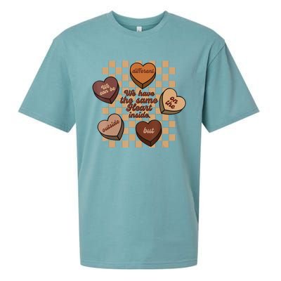 Black History Month The Same Heart Inside Melanin Afro Sueded Cloud Jersey T-Shirt