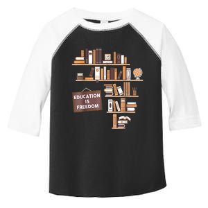 Black History Month Shirts Education Is Freedom African American Educator Toddler Fine Jersey T-Shirt