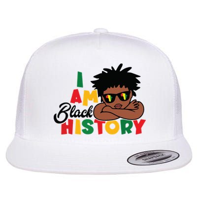 Black History Month Boy I Am African American Flatbill Hat