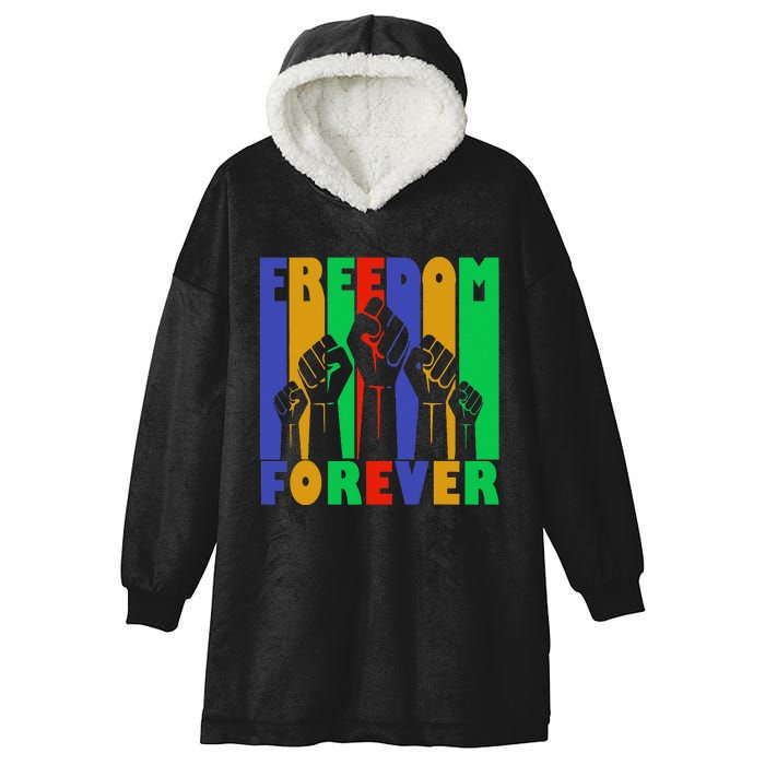 Black History Month Juneteenth African American Graphic Hooded Wearable Blanket