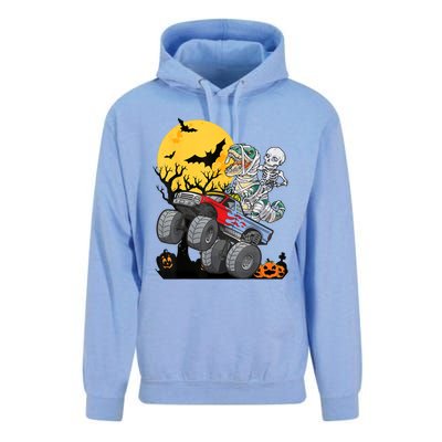 Boy Halloween Monster Truck Pumpkin Mummy Dinosaur T Rex Unisex Surf Hoodie