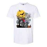 Boy Halloween Monster Truck Pumpkin Mummy Dinosaur T Rex Softstyle CVC T-Shirt