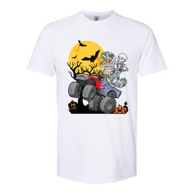 Boy Halloween Monster Truck Pumpkin Mummy Dinosaur T Rex Softstyle CVC T-Shirt