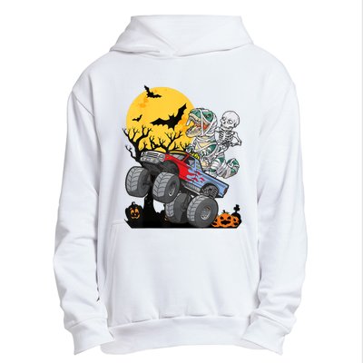 Boy Halloween Monster Truck Pumpkin Mummy Dinosaur T Rex Urban Pullover Hoodie