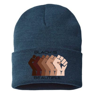 Black History Month Black Is Beautiful Sustainable Knit Beanie