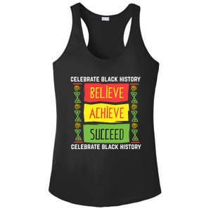 Black History Month Shirts Believe Achieve Succeed Gift Ladies PosiCharge Competitor Racerback Tank