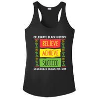 Black History Month Shirts Believe Achieve Succeed Gift Ladies PosiCharge Competitor Racerback Tank