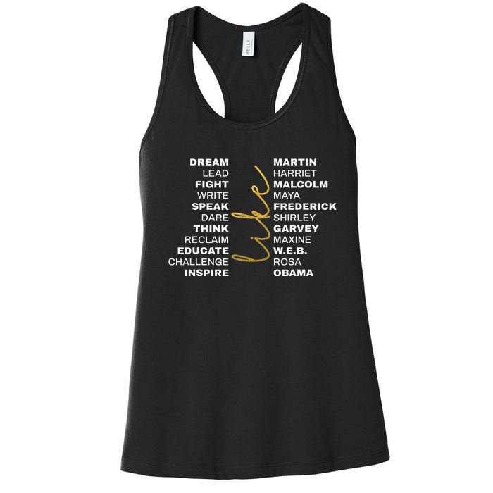 BLACK HISTORY Month Juneteenth African American Pride Women's Racerback Tank