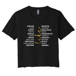 BLACK HISTORY Month Juneteenth African American Pride Women's Crop Top Tee