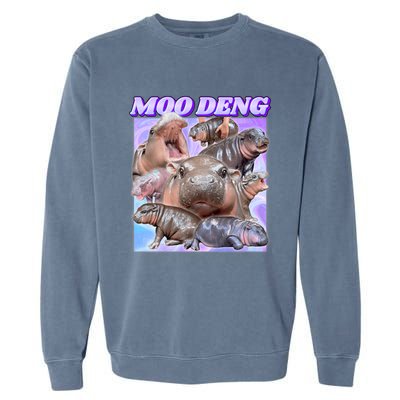 Baby Hippo Moo Deng Garment-Dyed Sweatshirt