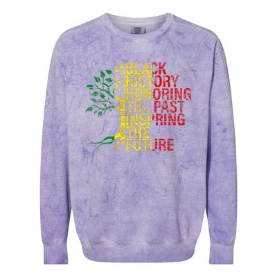 Black History Month Honoring Past Inspiring Future Colorblast Crewneck Sweatshirt