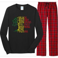 Black History Month Honoring Past Inspiring Future Long Sleeve Pajama Set