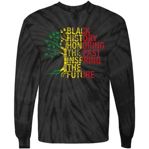 Black History Month Honoring Past Inspiring Future Tie-Dye Long Sleeve Shirt