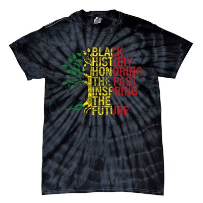 Black History Month Honoring Past Inspiring Future Tie-Dye T-Shirt