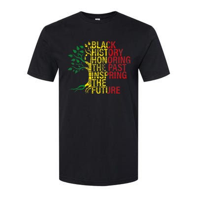 Black History Month Honoring Past Inspiring Future Softstyle CVC T-Shirt