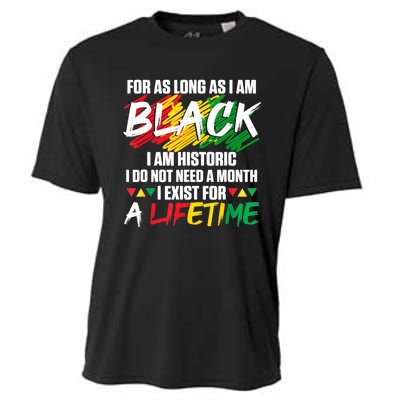 Black History Month For As Long As I Am Black I Am Historic Cooling Performance Crew T-Shirt