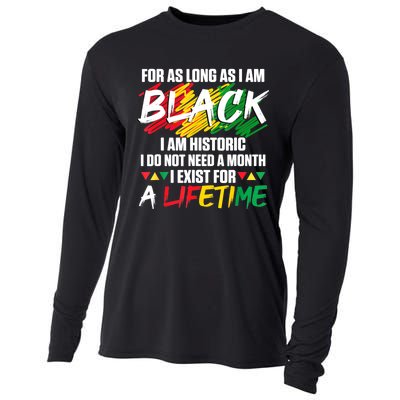 Black History Month For As Long As I Am Black I Am Historic Cooling Performance Long Sleeve Crew