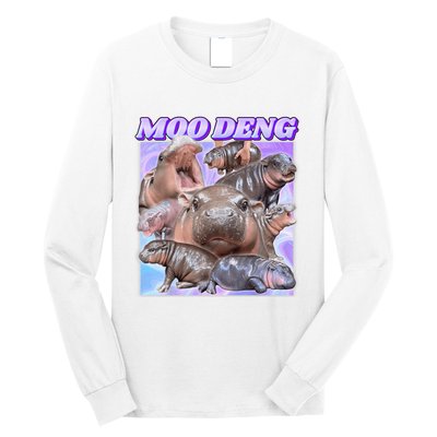 Baby Hippo Moo Deng Long Sleeve Shirt