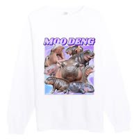 Baby Hippo Moo Deng Premium Crewneck Sweatshirt