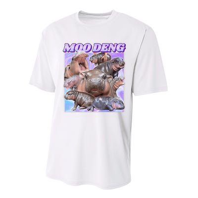 Baby Hippo Moo Deng Performance Sprint T-Shirt