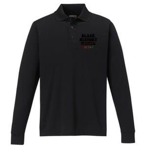 Black History Month Period Gift Performance Long Sleeve Polo