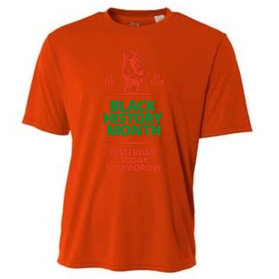 Black History Month African American Black Fist Yesterday Today Tomorrow Cooling Performance Crew T-Shirt