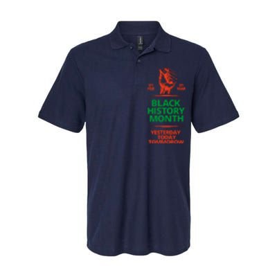 Black History Month African American Black Fist Yesterday Today Tomorrow Softstyle Adult Sport Polo