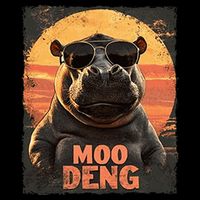 Baby Hippo Moo Deng Sunglasess Vintage Retro Bag