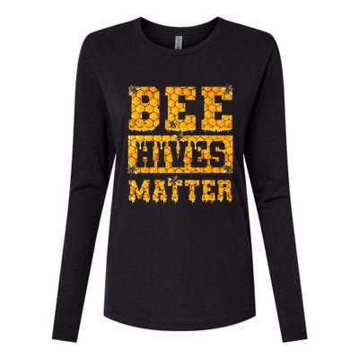 Bee Hives Matter Climate Change Earth Day Womens Cotton Relaxed Long Sleeve T-Shirt