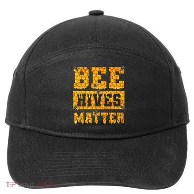 Bee Hives Matter Climate Change Earth Day 7-Panel Snapback Hat