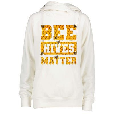 Bee Hives Matter Climate Change Earth Day Womens Funnel Neck Pullover Hood