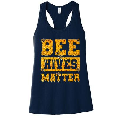 Bee Hives Matter Climate Change Earth Day Women's Racerback Tank