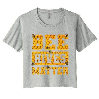 Bee Hives Matter Climate Change Earth Day Women's Crop Top Tee