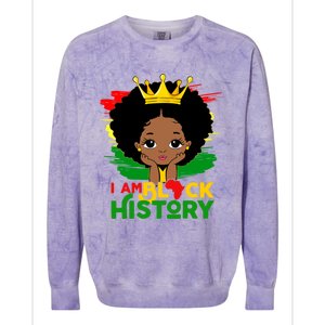 Black History Month Shirts Black Melanin Girl I Am Black History Colorblast Crewneck Sweatshirt