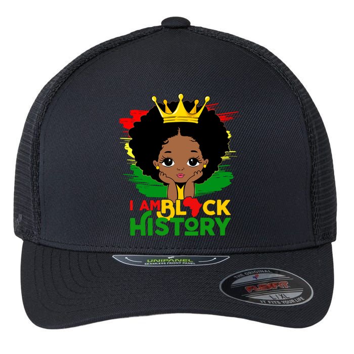 Black History Month Shirts Black Melanin Girl I Am Black History Flexfit Unipanel Trucker Cap