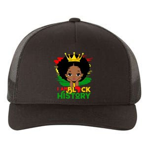 Black History Month Shirts Black Melanin Girl I Am Black History Yupoong Adult 5-Panel Trucker Hat