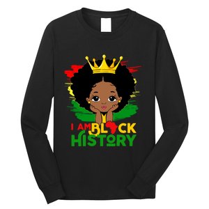 Black History Month Shirts Black Melanin Girl I Am Black History Long Sleeve Shirt