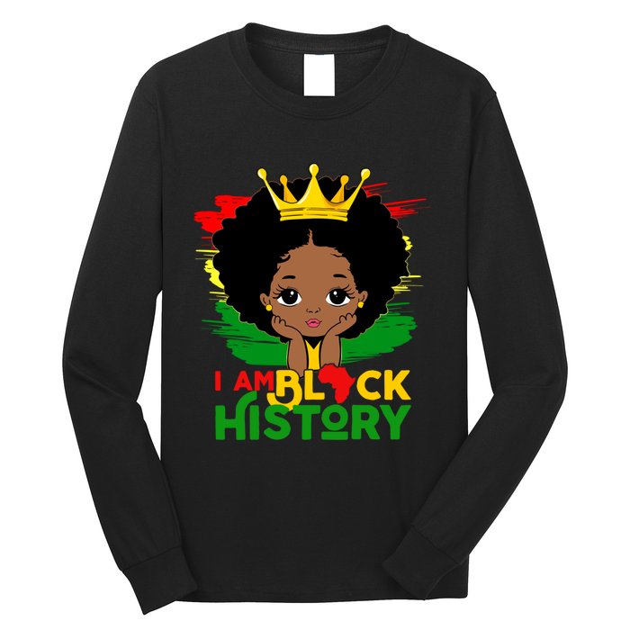 Black History Month Shirts Black Melanin Girl I Am Black History Long Sleeve Shirt