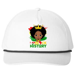 Black History Month Shirts Black Melanin Girl I Am Black History Snapback Five-Panel Rope Hat