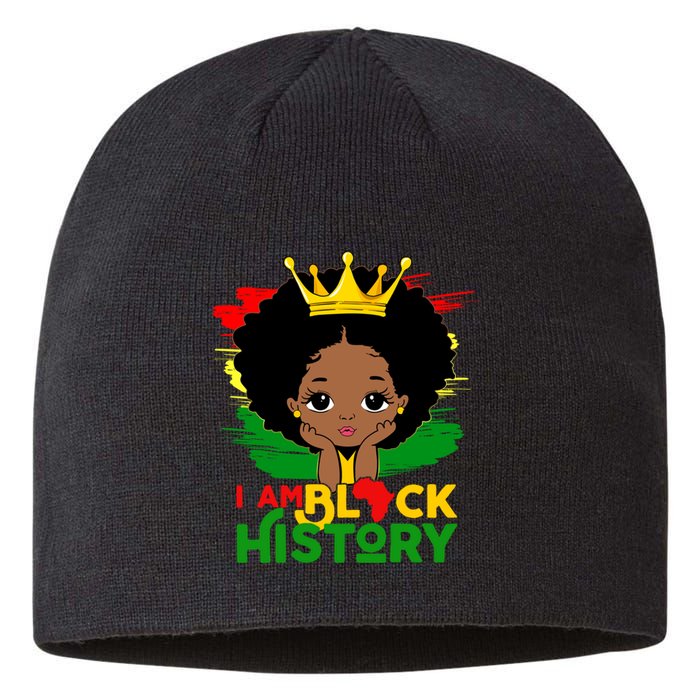 Black History Month Shirts Black Melanin Girl I Am Black History Sustainable Beanie