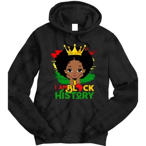 Black History Month Shirts Black Melanin Girl I Am Black History Tie Dye Hoodie