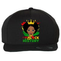 Black History Month Shirts Black Melanin Girl I Am Black History Wool Snapback Cap