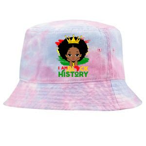 Black History Month Shirts Black Melanin Girl I Am Black History Tie-Dyed Bucket Hat