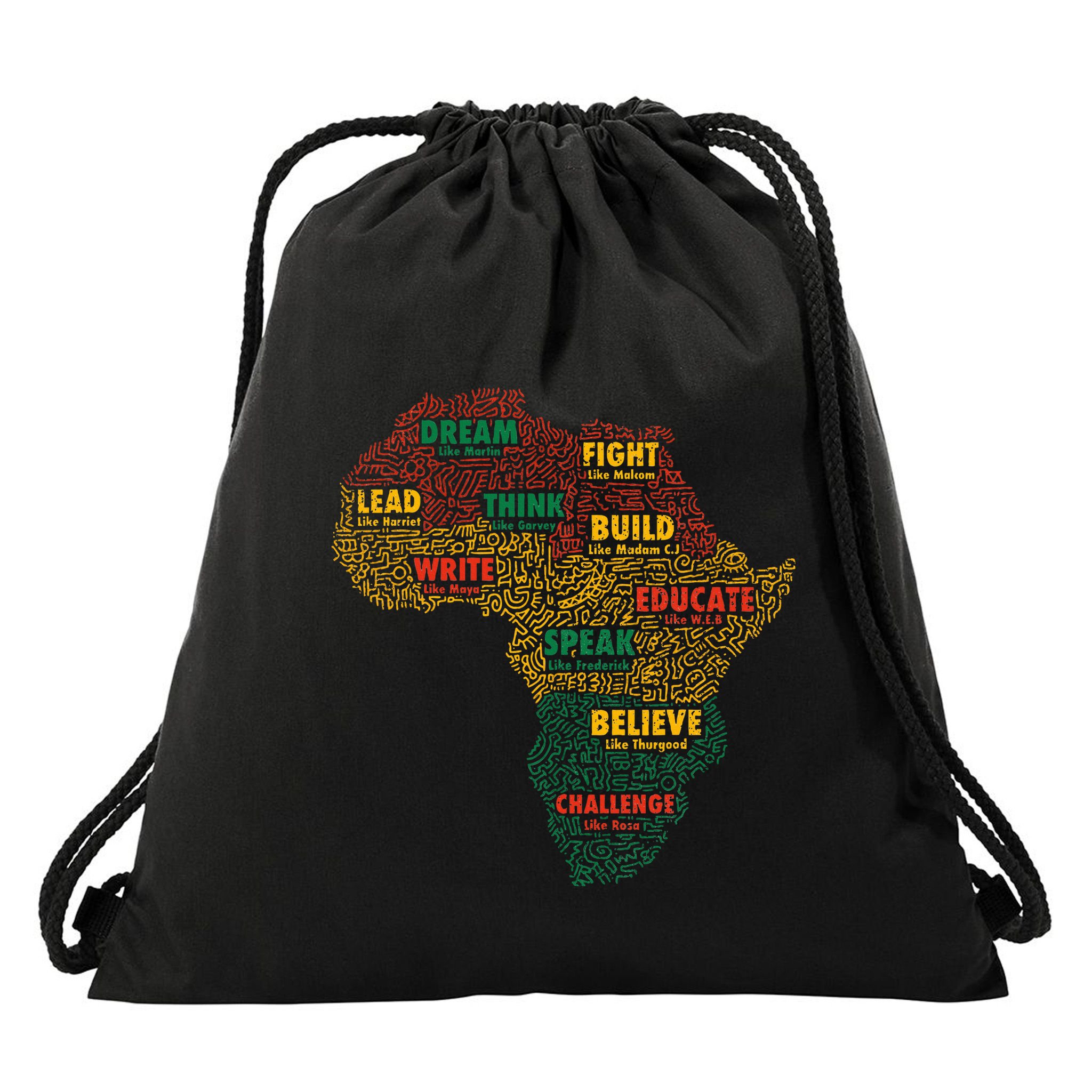 Black History Month African American Juneteenth Celebrations Drawstring Bag