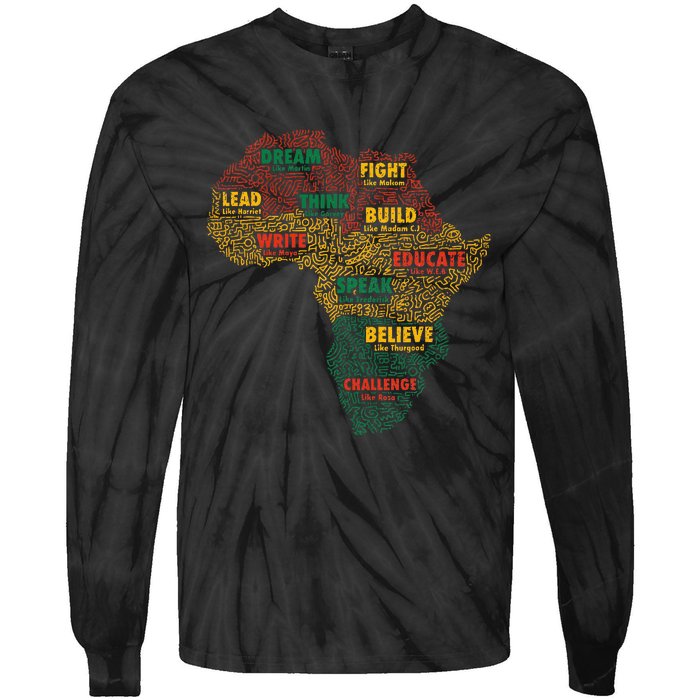 Black History Month African American Juneteenth Celebrations Tie-Dye Long Sleeve Shirt