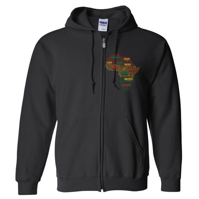 Black History Month African American Juneteenth Celebrations Full Zip Hoodie